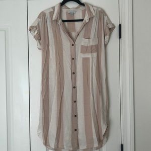 Tan & Cream striped dress